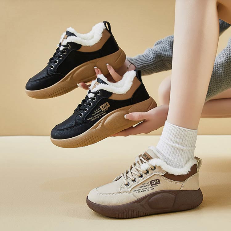 裏起毛 スニーカー レディース 厚底 シューズ 防寒 秋 冬 靴 ウォーキングシューズ スポーツシューズ 立ち仕事 疲れない靴 女性 歩きやすい 運動靴 通勤 通学 カジュアル 美脚効果