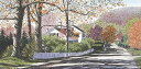 キャロル・コレット 「Chestnut Street in Autumn」Collette 手彩色銅版画選べる新品額付 国内 送料無料