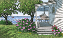 キャロル・コレット「Summer Cottage」Collette 手彩色銅版画選べる新品額付 国内 送料無料