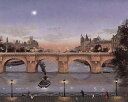 ミッシェル・ドラクロア「ポンヌフの夕暮れ」-Le Pont-Neuf le soir-直筆サイン入り限定版画 リトグラフ選べる新品額付 国内 送料無料