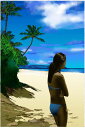 ◆ 鈴木英人「ノースショアの夏」-NORTH SHORE SUMMER- 2005年 EMグラフ 額付版画作品 国内 送料無料