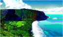 鈴木英人「ビッグアイランドの伝説」-THE LEGEND OF THE BIG ISLAND- 2005年 EMグラフ 額付版画作品 国内 送料無料