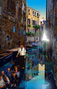 ◆ 鈴木英人「迷宮の舟歌」 -VENETIAN CRUISE- 2011年 EMグラフ 額付版画作品 国内 送料無料