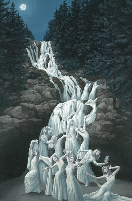 ロブ ゴンサルヴェス 「Water Dancing」Rob Gonsalves ジグレー版画選べる新品額付 国内 送料無料