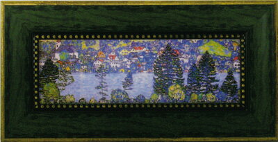 グスタフ　クリムト「マウンテンスロープ」ポスター額付