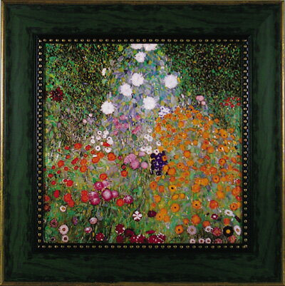 クリムト「フラワーガーデン」ポスター額付