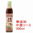 中濃ソース 300ml 【創健社】国内野菜・果実使用【無添加】化学調味料、着色料不使用