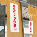 【防犯カメラ作動中】プレート看板 ホワイト 白 W10×H30cm 不法投棄 監視カメラ 作動中 監視中 24時間 録画中 屋外 激安看板 cmr-11