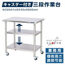 日本製 ステンレス 作業台 業務用 キャスター付き 調理台 W300mmから×H800×D450mm ステンレス調理台 調理 厨房作業台 作業テーブル キッチン...