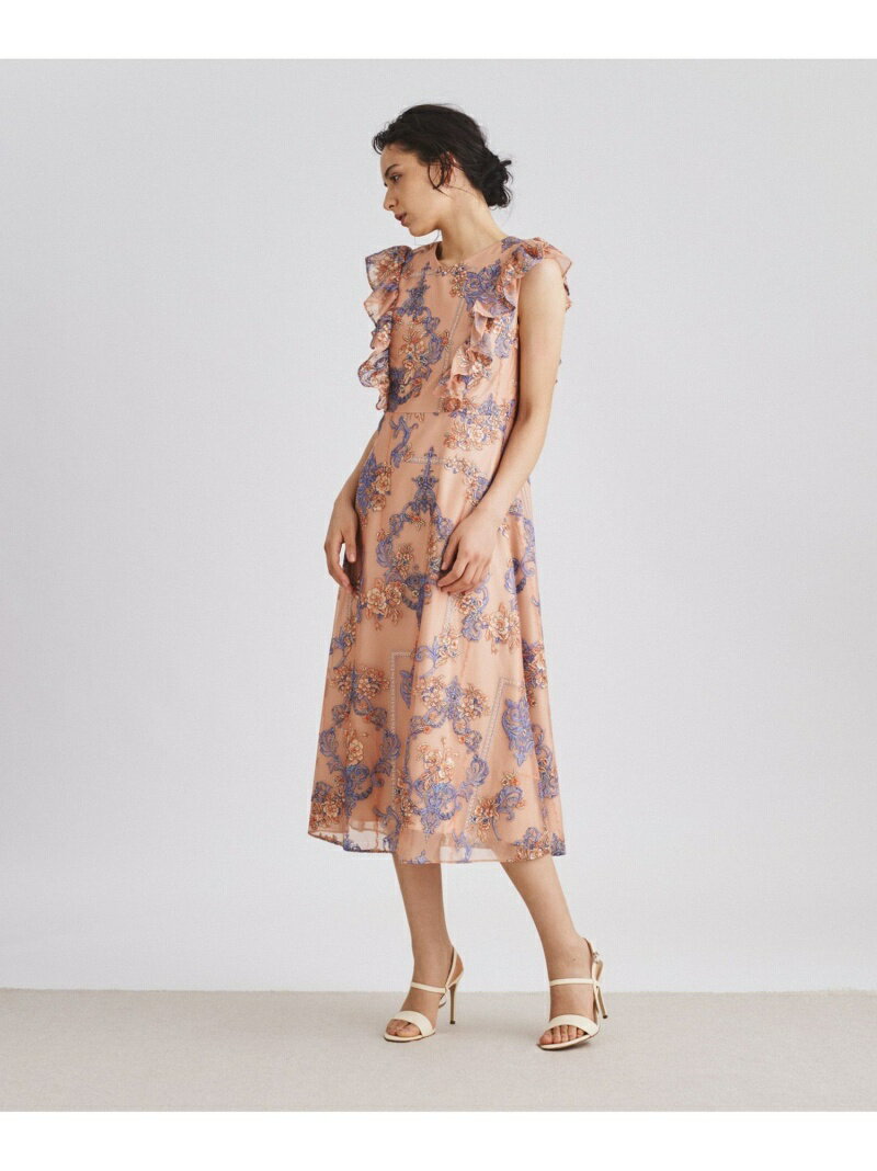 【SALE／60%OFF】オーナメント刺繍ワンピース GRACE CONTINENTAL グレースコンチネンタル ワンピース・ドレス ワンピース オレンジ ブラック【RBA_E】【送料無料】[Rakuten Fashion]のサムネイル