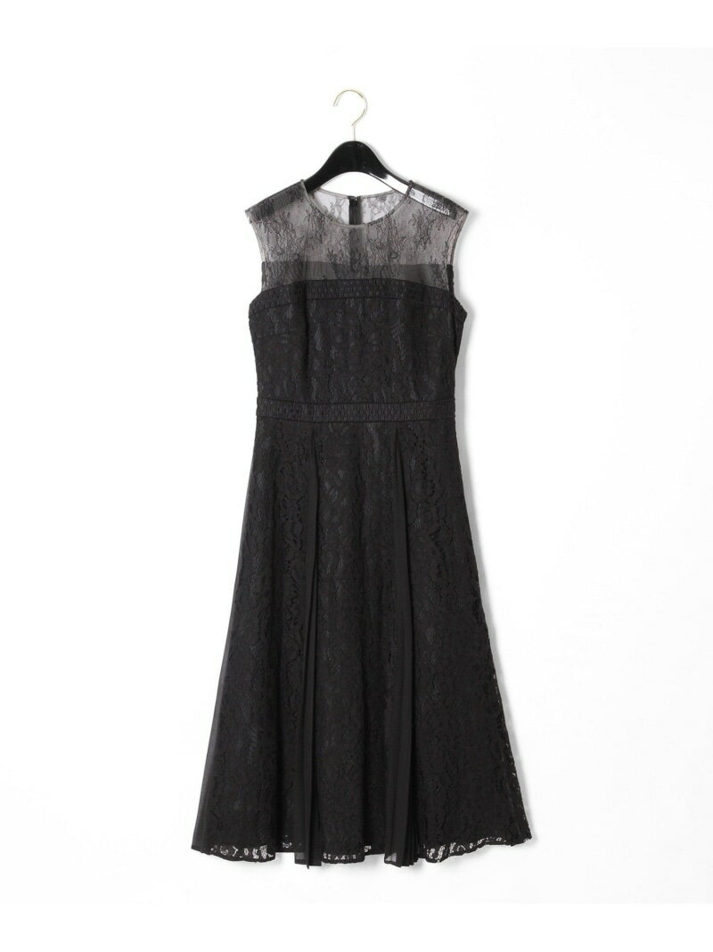 レースプリーツフレアワンピース GRACE CONTINENTAL グレースコンチネンタル ワンピース・ドレス ドレス ブラック ネイビー グリーン【送料無料】[Rakuten Fashion]のサムネイル