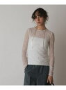 【SALE/20%OFF】シアーレースカットトップ GRACE CONTINENTAL グレースコンチネンタル トップス その他のトップス ホワイト ブラック【...
