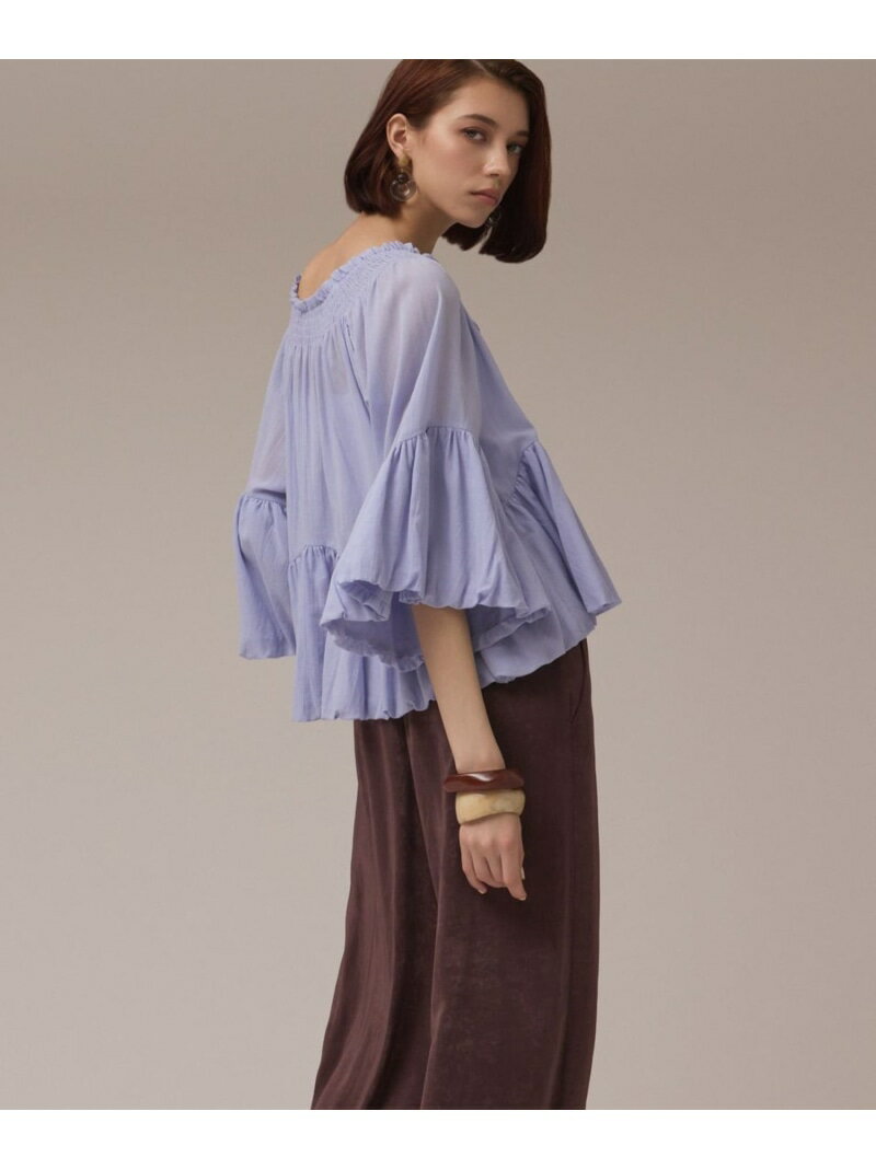 バルーンカフタントップ GRACE CONTINENTAL グレースコンチネンタル トップス シャツ・ブラウス ホワイト ベージュ ブルー【送料無料】[Rakuten Fashion]のサムネイル