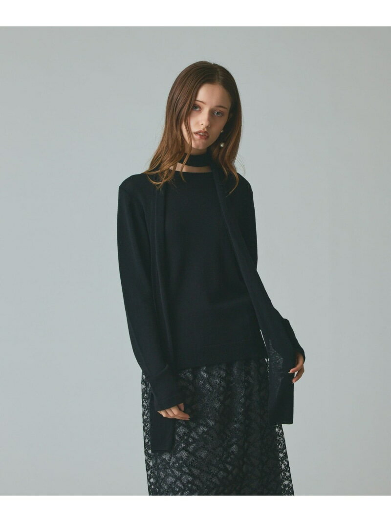 ボウ付ニットトップ GRACE CONTINENTAL グレースコンチネンタル トップス ニット ホワイト グレー ブラック【送料無料】[Rakuten Fashion]のサムネイル