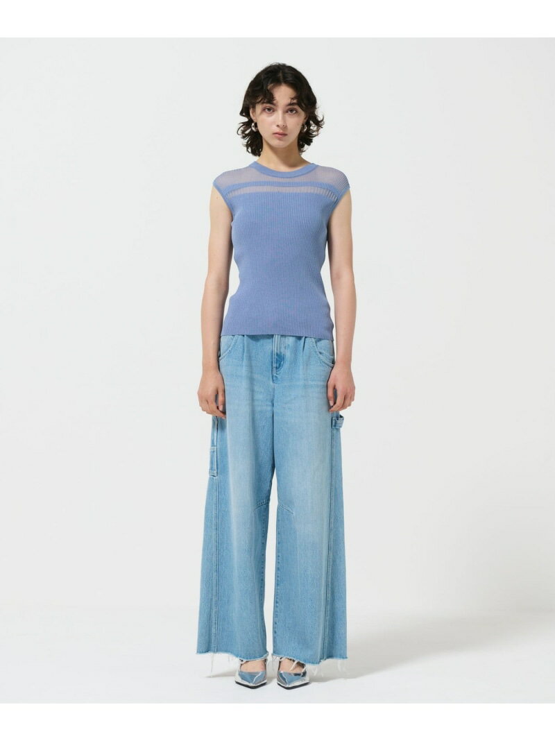 【SALE／70%OFF】ペインターデニムパンツ GRACE CONTINENTAL グレースコンチネンタル パンツ ジーンズ・デニムパンツ ブルー ホワイト ピンク【RBA_E】【送料無料】[Rakuten Fashion]