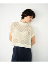 【SALE/30%OFF】メッシュルーズニットトップ GRACE CONTINENTAL グレースコンチネンタル トップス その他のトップス ブラック ホワイト...