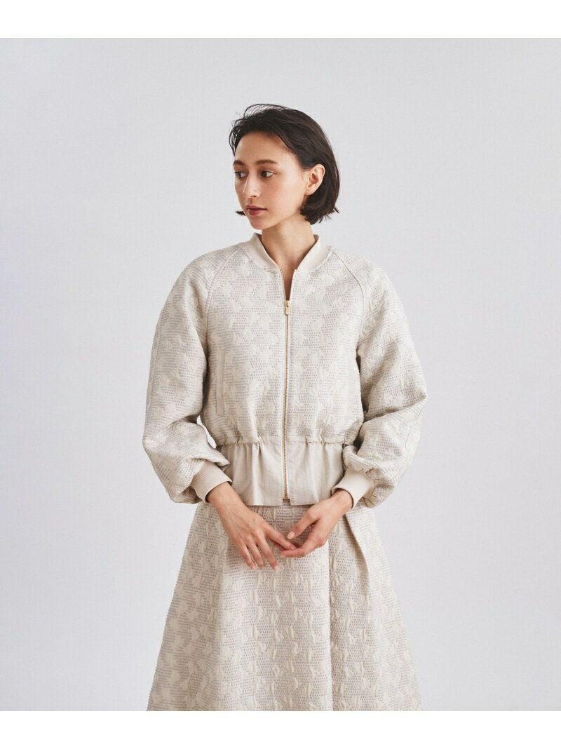 【SALE／60%OFF】キカジャガードコンビジャケット GRACE CONTINENTAL グレースコンチネンタル ジャケット・アウター ブルゾン・ジャンパー ホワイト ブラック【RBA_E】【送料無料】[Rakuten Fashion]のサムネイル