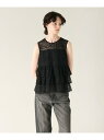 【SALE/50%OFF】レースギャザートップ GRACE CONTINENTAL グレースコンチネンタル トップス その他のトップス ブラック ベージュ【RB...