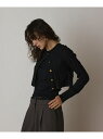 【SALE/40%OFF】モノグラムニットカーディガン GRACE CONTINENTAL グレースコンチネンタル トップス カーディガン ブラック ホワイト【...