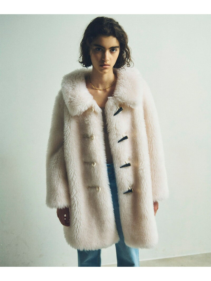 ウールボアショートコート GRACE CONTINENTAL グレースコンチネンタル ジャケット・アウター その他のジャケット・アウター ホワイト グレー【送料無料】[Rakuten Fashion]のサムネイル