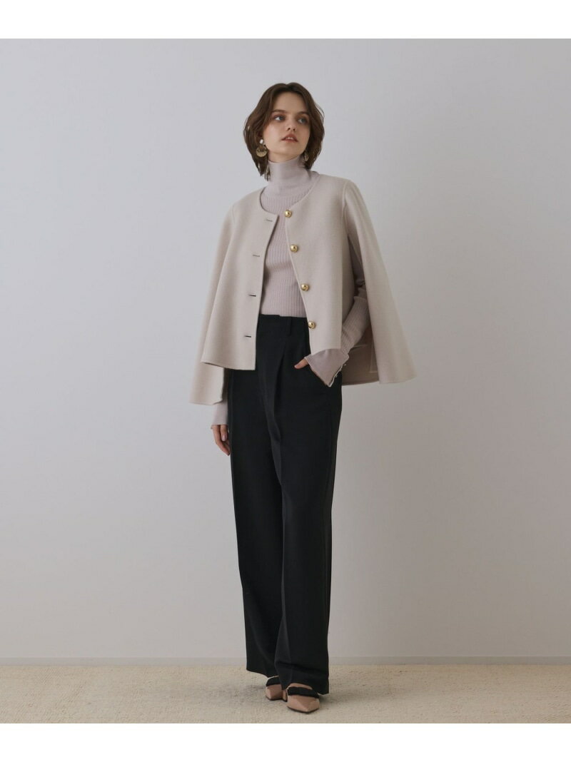 リバーケープジャケット GRACE CONTINENTAL グレースコンチネンタル ジャケット・アウター その他のジャケット・アウター ブラック ベージュ【送料無料】[Rakuten Fashion]のサムネイル