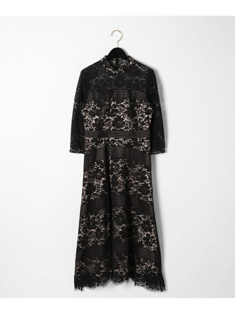 ハイネックレースワンピース GRACE CONTINENTAL グレースコンチネンタル ワンピース・ドレス その他のワンピース・ドレス ブラック パープル グレー【送料無料】[Rakuten Fashion]のサムネイル