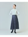 【SALE/40%OFF】テープ刺繍レーススカート GRACE CONTINENTAL グレースコンチネンタル スカート ロング・マキシスカート ブラック グレ...