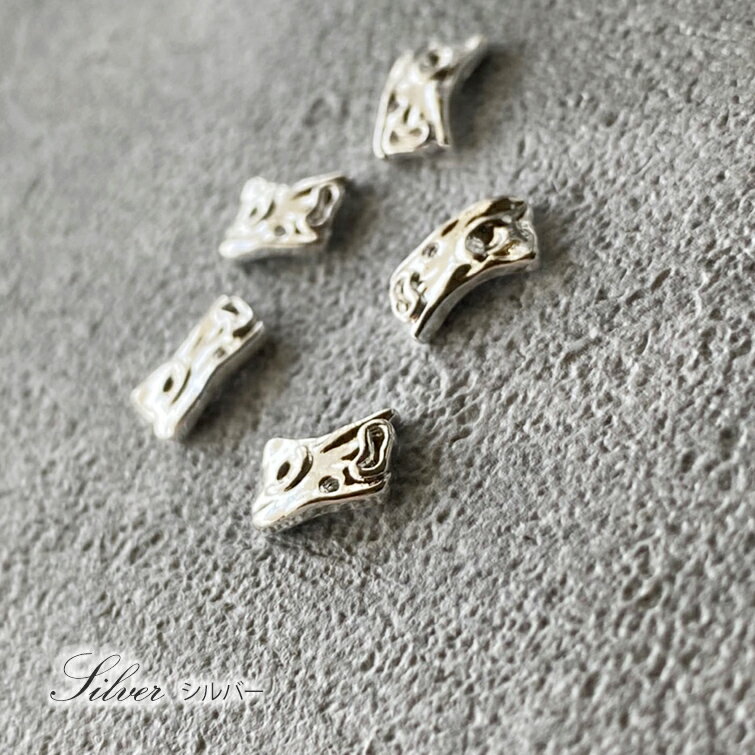 【ゆうパケット対象商品】イレギュラーパーツA03　シルバー/マットゴールド　5個【C70】