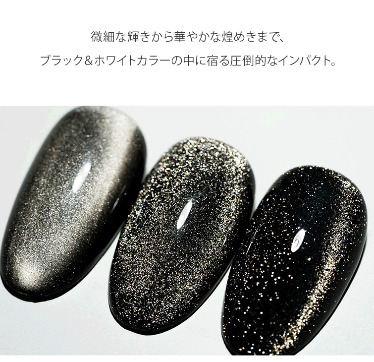 マグネットネイル 真のブラック＆ホワイト GRACE Black ＆ White 3g