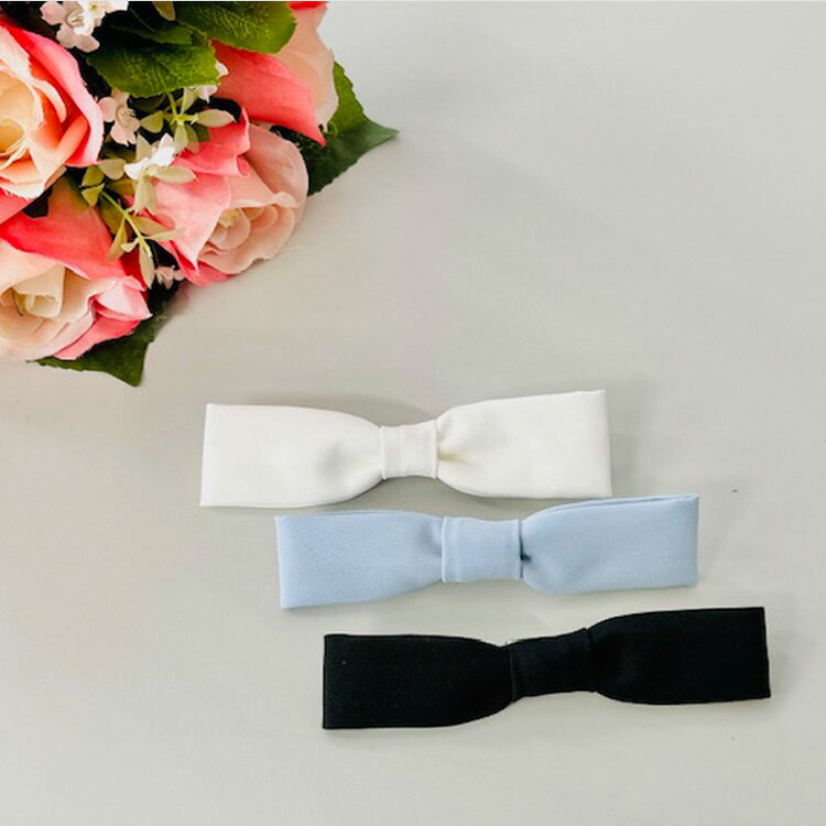 【選べる3カラー】リボン アレンジリボン ヘッドドレス (オフホワイト ブルー ブラック/白 青 黒 ) ウェディングドレス カラードレス アレンジ ウエディン...