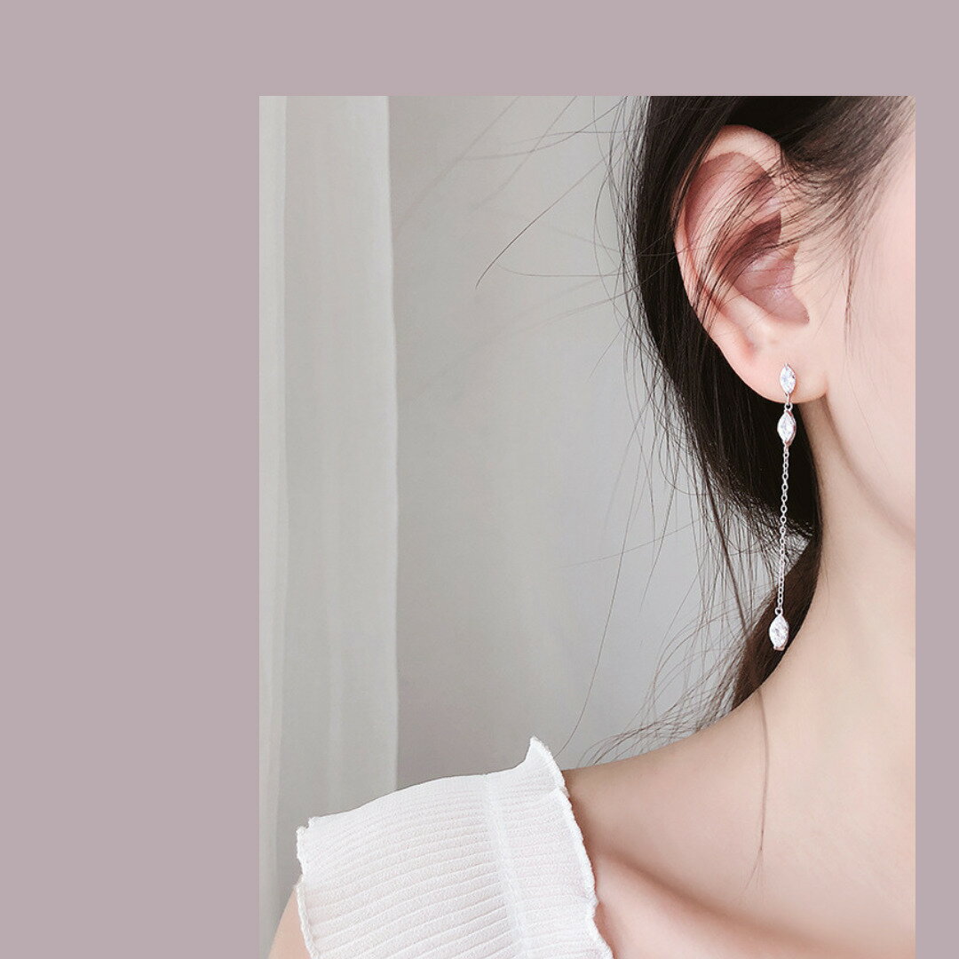 ジルコニアアクセサリー　韓国アクセサリー　プチプラアクセサリー　新入荷30代ママ　40代ママ　ピンクゴールドのサムネイル