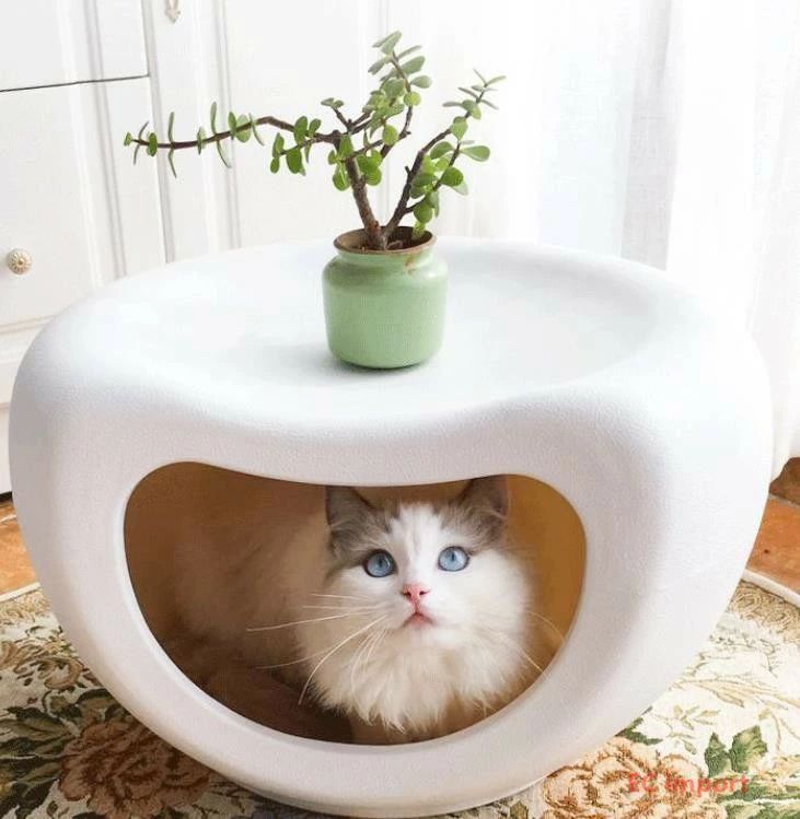 猫ベッド　猫ソファー　ペットハウス　ペットベッド　キャットハウス　ドーム型猫用ハウス　　四季通用　インテリアに馴染みやすい　組立不要　ペット用品