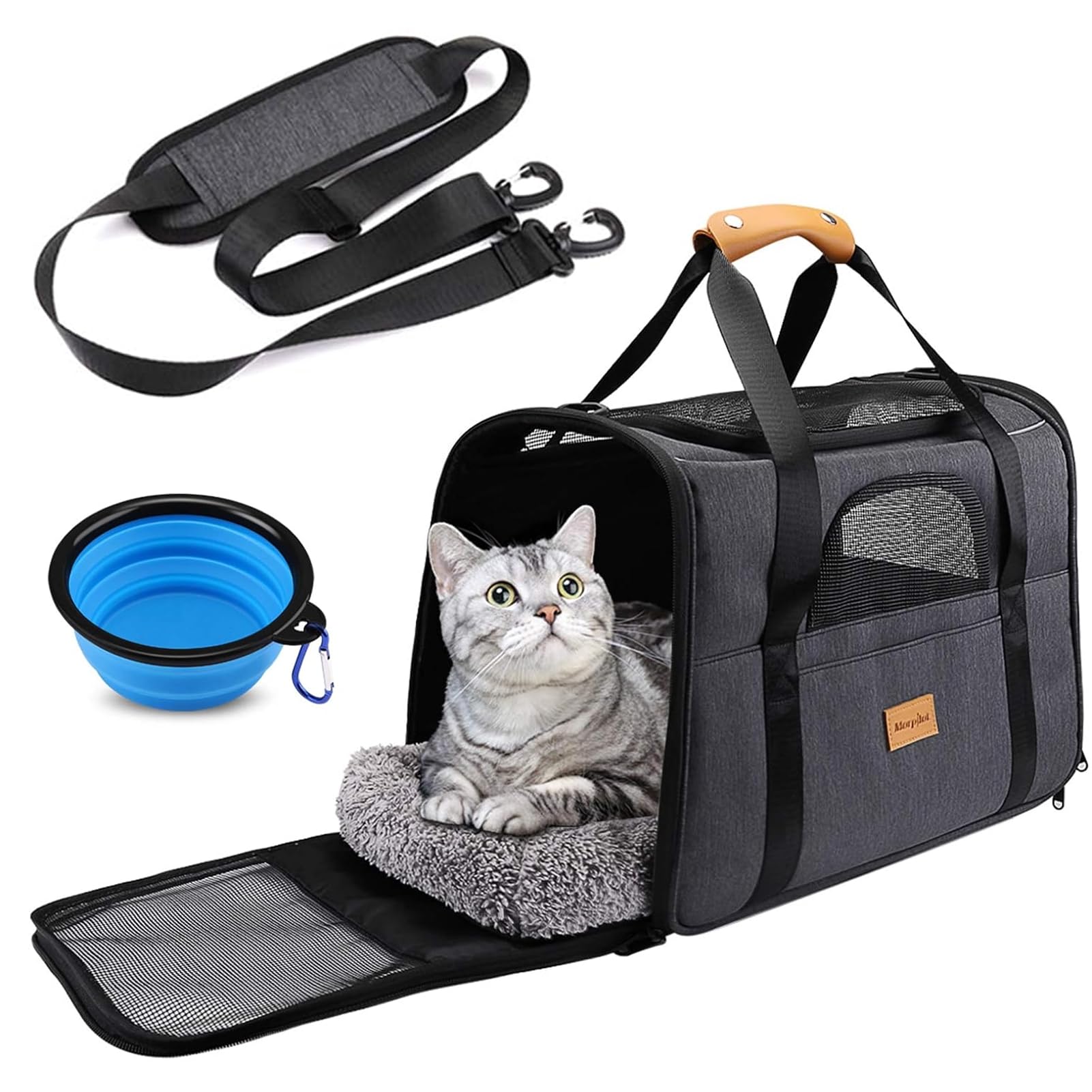 其它 - ペットキャリー バッグ 4way ショルダー 中、大型猫、小型犬?うさぎ用 リュック 折りたたみ 変形しない 通気性 臭気がない 引っ掻き傷に強