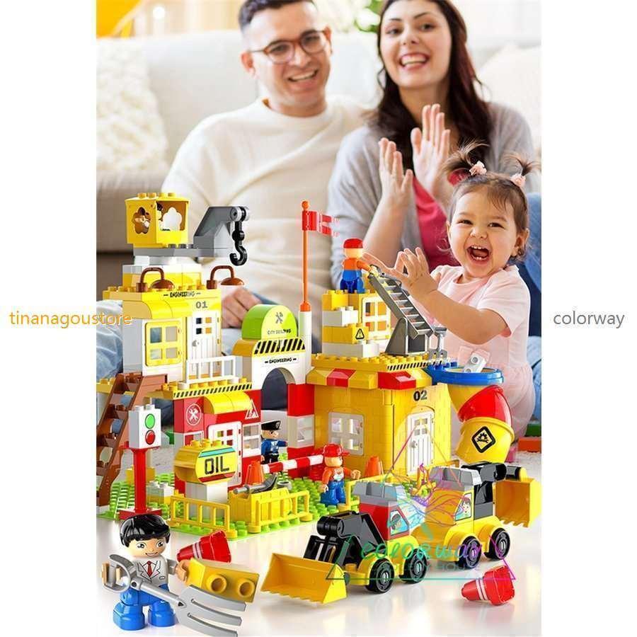 ブロック 143ピース 工事　レゴ LEGO デュプロ Duplo 互換 知育 おもちゃ 教育 教...