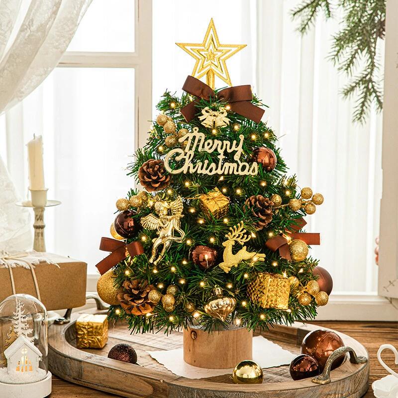 卓上クリスマスツリー おしゃれ ミニツリー クリスマス ツリー かわいい 45cm/60cm クリスマスツリー オーナメントセット ミニ 2タイプ クリスマス ツリー 小型 ツリー 卓上クリスマスツリー