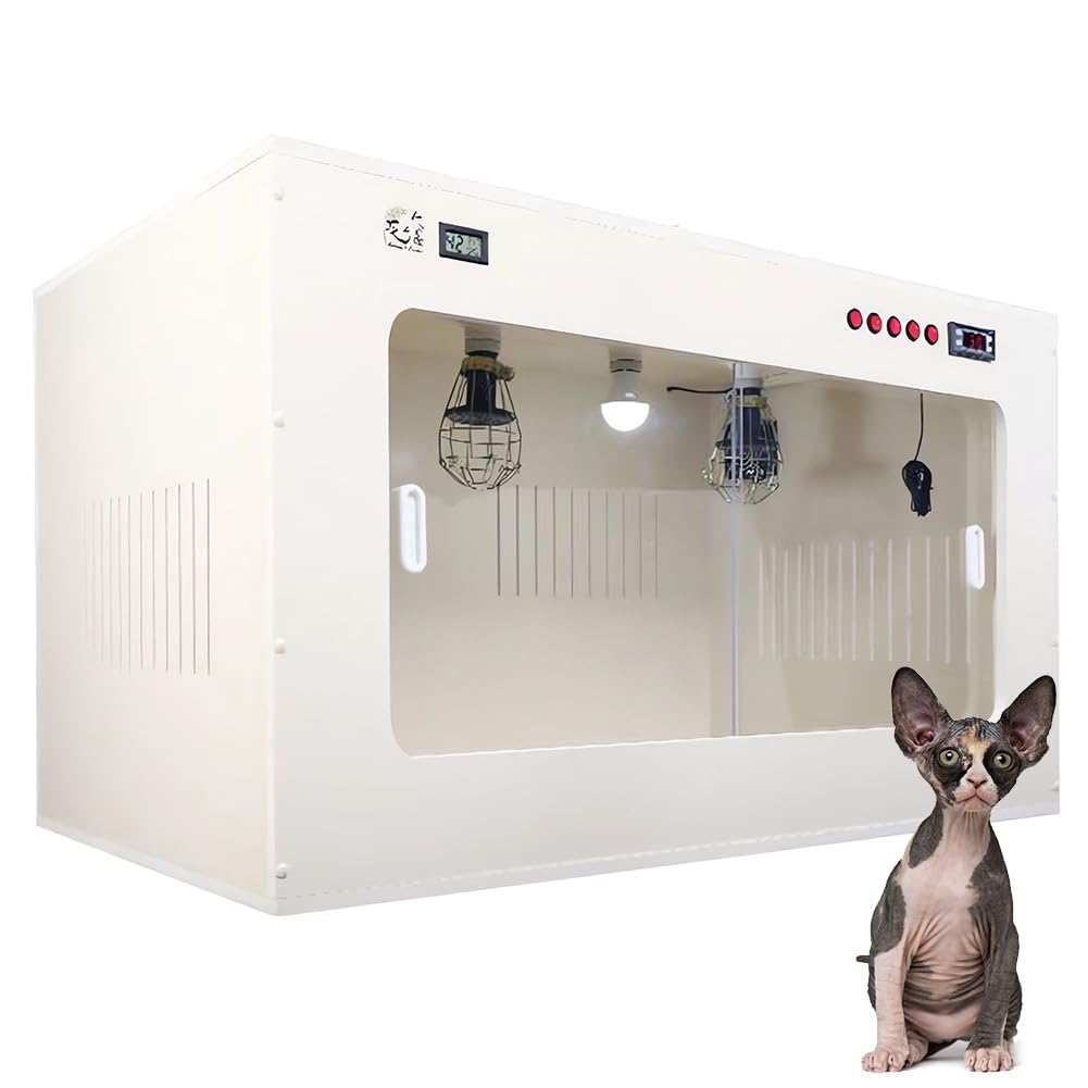 犬用保育器ボックス、ヒートランプと調節可能な温...の紹介画像2