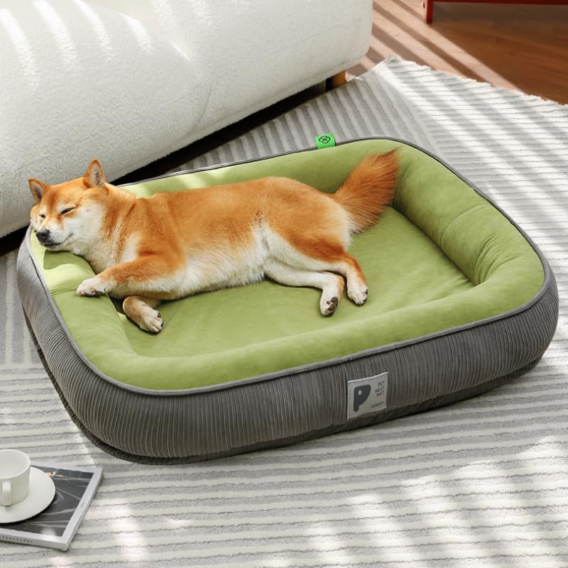 Rakuten - ペットベッド 猫用 犬用ベッド 柔らかい ふわふわ 暖かい スノーベルベット オールシーズン ペットマット 犬 猫 ペットクッション 取り外し可能で洗濯可能 滑り止め 寒さ対策 ペットソファー 小型 中型 子犬 老犬