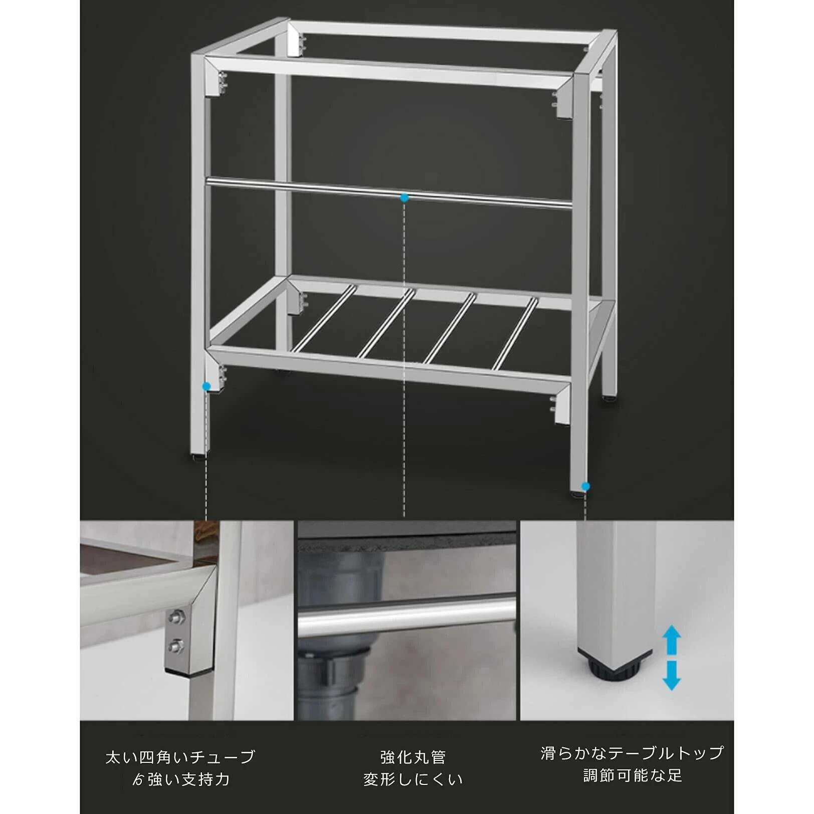 Grace Selectのステン レス流し台 ガーデンシンク キャンプ 屋外、屋内、ガレージ用大容量自立型シンク｜アングル2