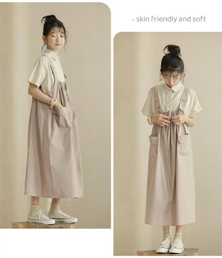 女の子 夏服 サロペット スカート 子供服 可愛い 春 夏 ジャンパースカート ジュニ...