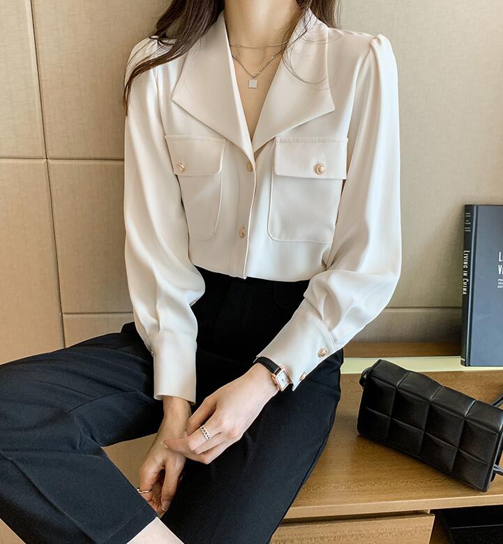 レディース 半袖 夏 ブラウス 女性 オフィスシャツ おしゃれ 可愛い シャツ 半袖 フォーマル ブラウス スーツ シャツ 女性 ビジネス オフィス OL 通勤 夏服 シャツ トップス 事務服 無地 仕事用 カジュアル 大人 オフィス カジュアル ベージュ 海外通販 graceselect327-10018378 Grace Select サンプル画像3
