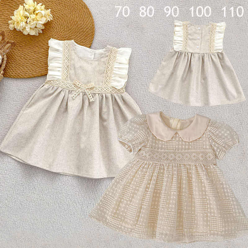 Baby Dresses - ベビードレス 春夏 半袖 ベビー ドレス ノースリーブ セレモニードレス 女の子 カバーオール 結婚式 ベビー ドレスフォーマル 赤ちゃん 誕生日 プレゼント 73cm 80cm 90cm 100cm ベビー お姫様 ドレス 新生児 女児 退院 可愛い セレモニードレス お食い初め お祝い 海外通販
