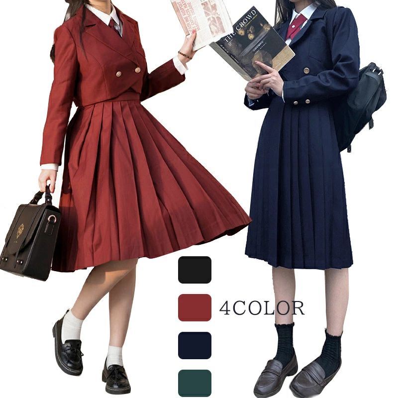 卒業式 スーツ 女の子 韓国 制服 小学生 4点セット(ワンピース ジャケット シャツ リボンタイ) 子供服 卒服 中高生 大きいサイズ フォーマルスーツ 小学校卒業式スーツ 子供スーツ 卒業式服 お受験 発表会 結婚式 冠婚葬祭