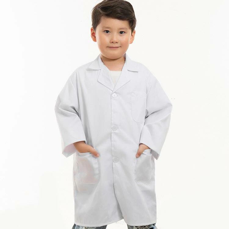 ハロウィン 子供用白衣 コスプレ キッズドクター キッズ コスチューム 実 ドクターコート 長袖 医者 実験用白衣 小学校 ホワイト 3