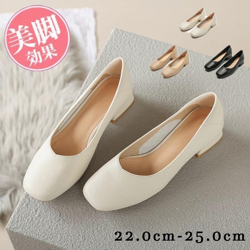 Walking Shoes - パンプス ローファー レディース 靴 送料無料 2way 歩きやすい 痛くない シューズ ローファーパンプス 防水 スクエアトゥ ヒール 静か 柔らか 立ち仕事 お仕事 通学 通勤 オフィス 学生 卒業式 きいサイズ 履きやすい 履き心地いい