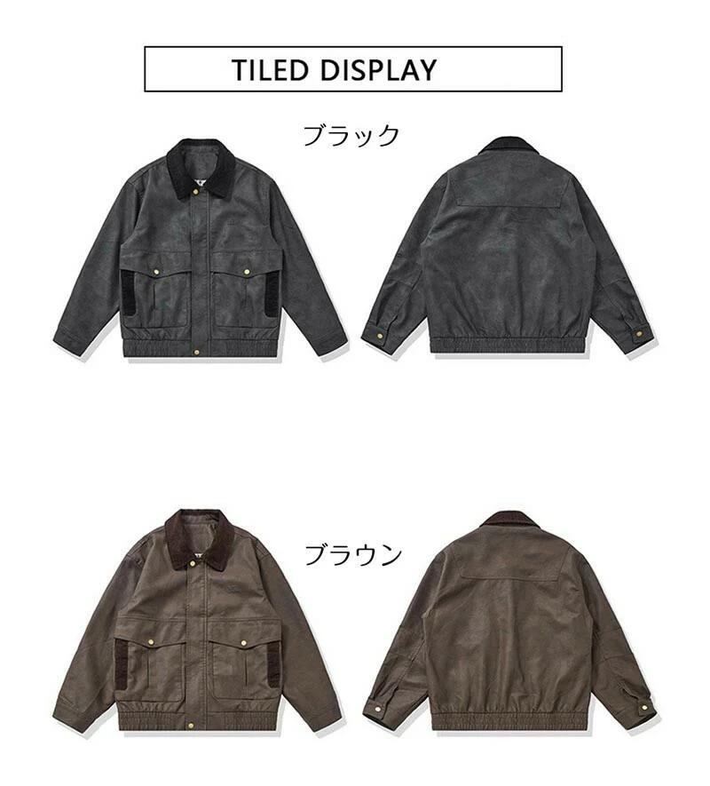 PUレザージャケット メンズ PU ライダース ジャケット ジャンパー ブルゾン アウタ...