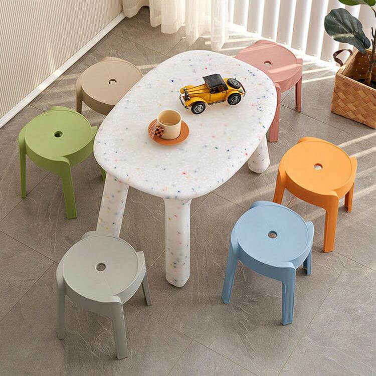 低い スツール 高さ28cm 積み重ね可能 いす 家具 組立不要 北欧 スタッキング 収納...