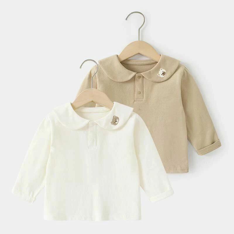 Tシャツ キッズ 綿100％ コットン クマ ベビー服 女の子 男の子 子供服 tシャツ 長袖 ユニセックス トップス 新生児 赤ちゃん 子ども服 ティーシャツ 長そで カットソー お着替え 春 夏 秋 冬 おしゃれ 幼稚園 小学生 入園 入学 73cm 80cm 90cm 100cm 110cm 120cm