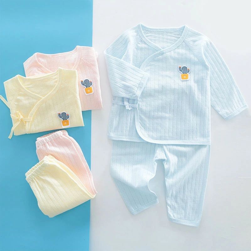 Rakuten - ベビー服 セットアップ キッズ 綿 ルームウェア 上下セット 春 夏 新生児 赤ちゃん 子供服 女の子 男の子 部屋着 パジャマ トップス 長袖 ロングパンツ おしゃれ 可愛い 入園 保育園 52 59 66cm 誕生日 出産お祝い プレゼント 出産準備 お出かけ 0-6月 送料無料