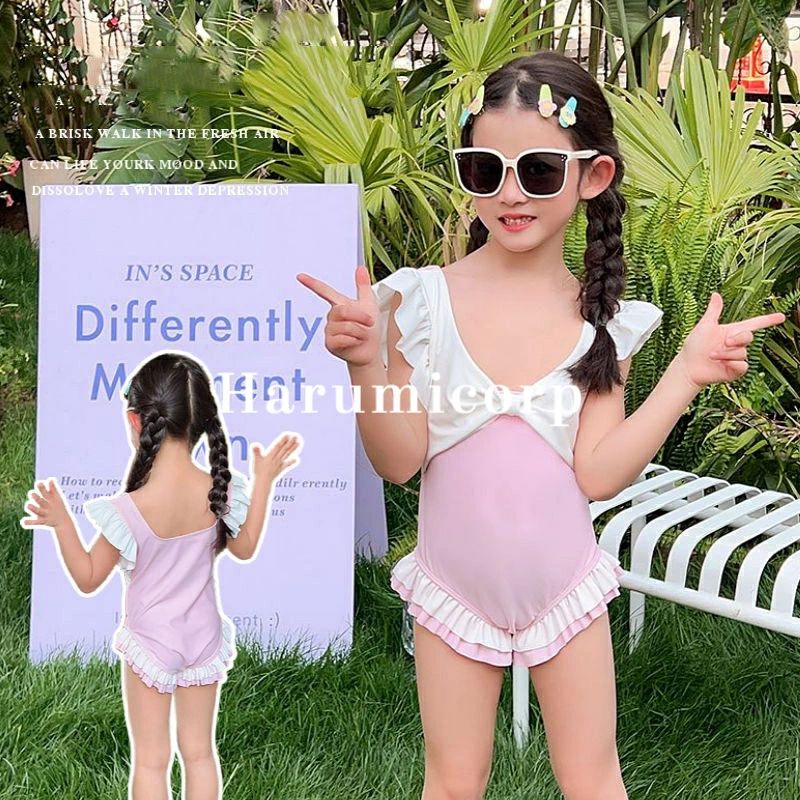 Other - キッズ 水着 女の子 オールインワン スクール水着 蝶結び 90 100 110 120 130 140cm 子供 みずぎ 赤ちゃん ベビー水着 スイムウェア おしゃれ 可愛い こども スポーツ スイミング プール 紫外線カット 幼稚園 学生 学校 水遊び 温泉 海水浴 ビーチ 海 旅行 子供服送料無料