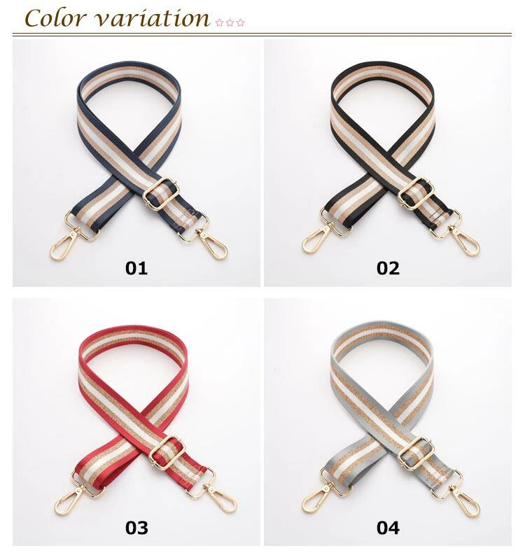 Grace Selectのショルダーストラップ 幅広 太め ショルダー紐 ショルダーベルト 幅広ショルダー 単品 幅広 幅3.8cm 長さ75-145cm 調節可能 斜めがけ バッグストラップ レディース ショルダーバッグ ストラップ 付け替え カバン用 交換用 肩紐 帆布｜アングル2